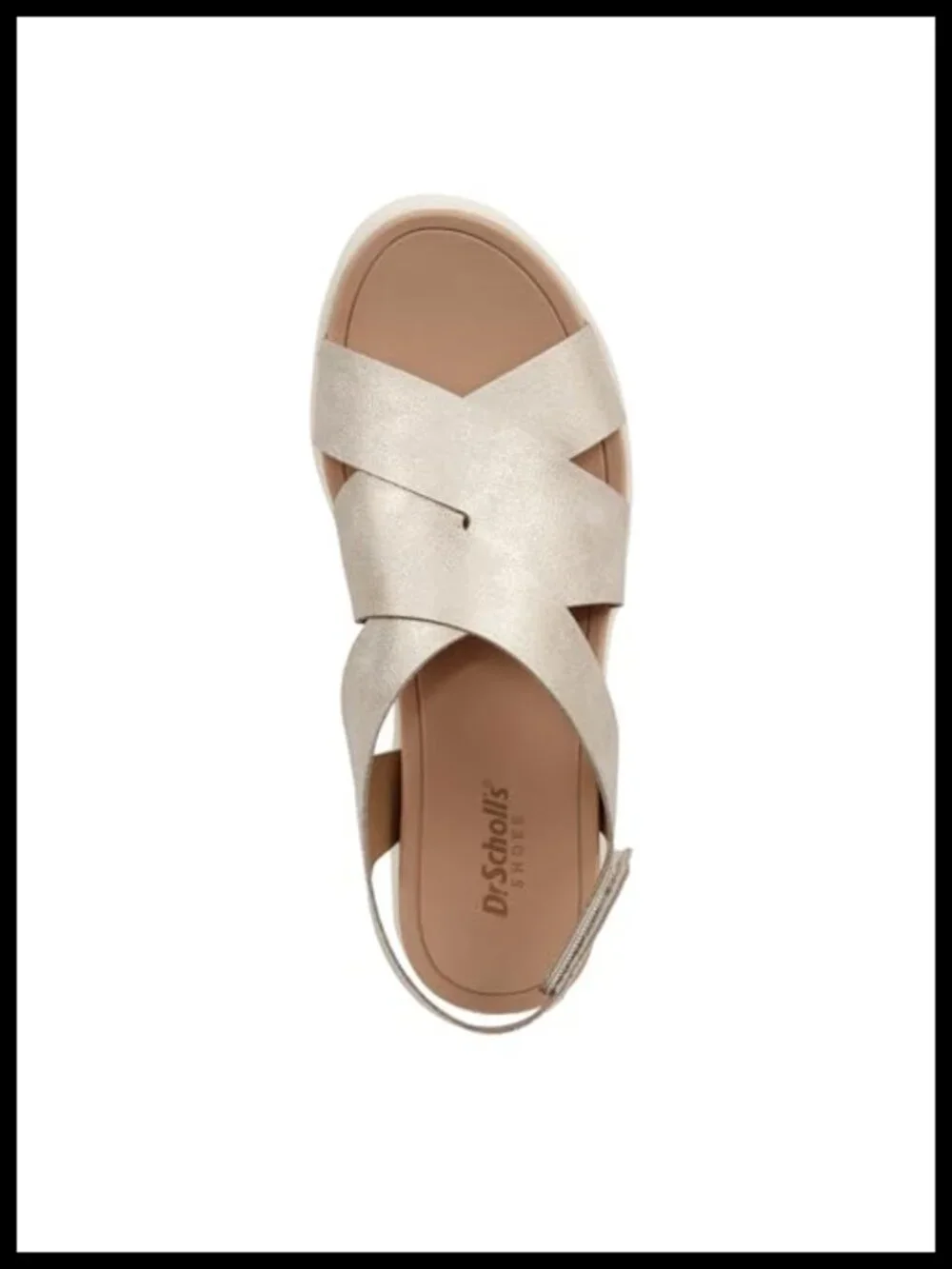 Dr. Scholl's Wedge Sandals Faux Leather Adjustable Hook-and-Loop Comfort